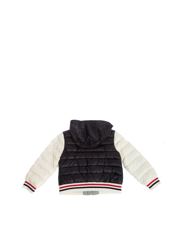 MONCLER JR: padded jackets online - Doset jacket in blue and white