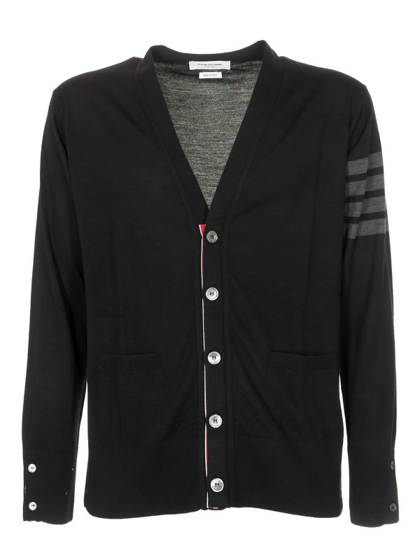 THOM BROWNE: Cardigans - Cardigan - Noir