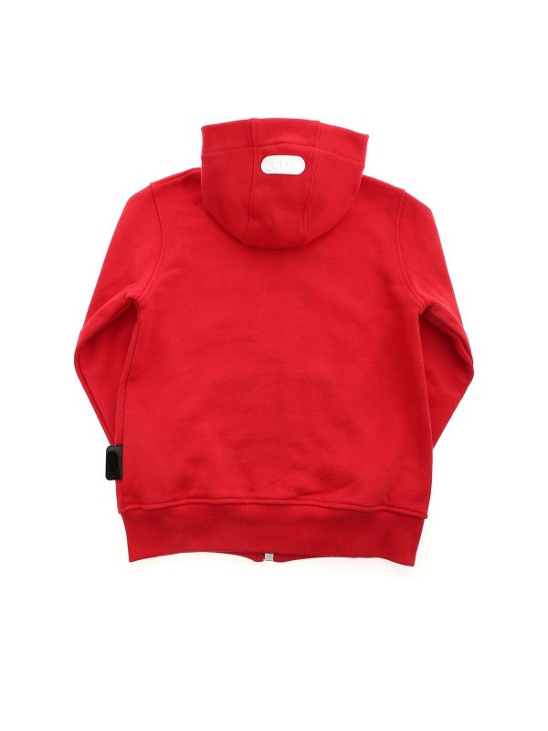 GCDS: Sweatshirts & Sweaters online - GCDS zipped sweatshirt in red
