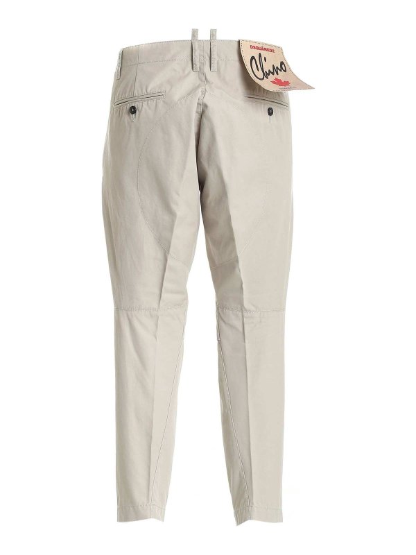 Casual trousers Dsquared2 - Skipper fit Chino pants in dove grey color ...
