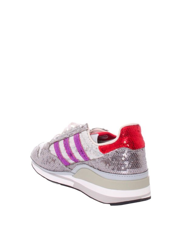 iKRIX Adidas Originals: trainers - ZX500 sneakers in silver sequins