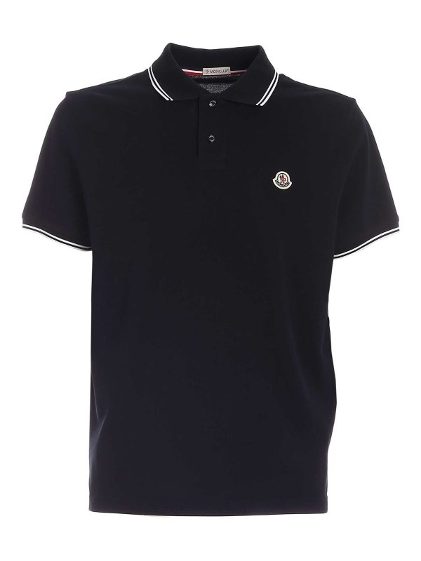 MONCLER: ポロシャツ - ポロシャツ - 黒