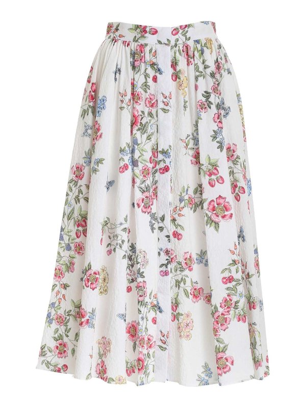 Vivetta: Long skirts - Flower print skirt