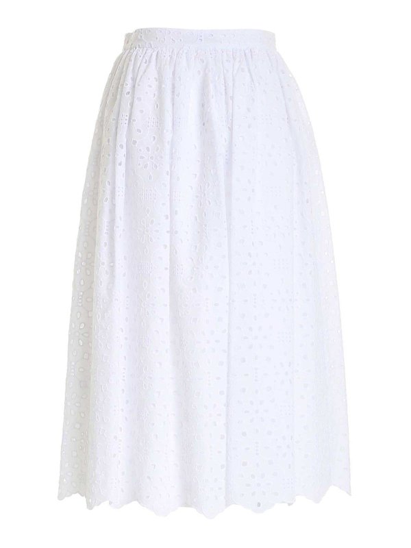 Vivetta: Gonne Lunghe online - Gonna lunga bianca sangallo
