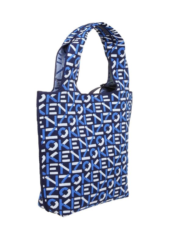 KENZO: totes bags online - Monogram bag in blue