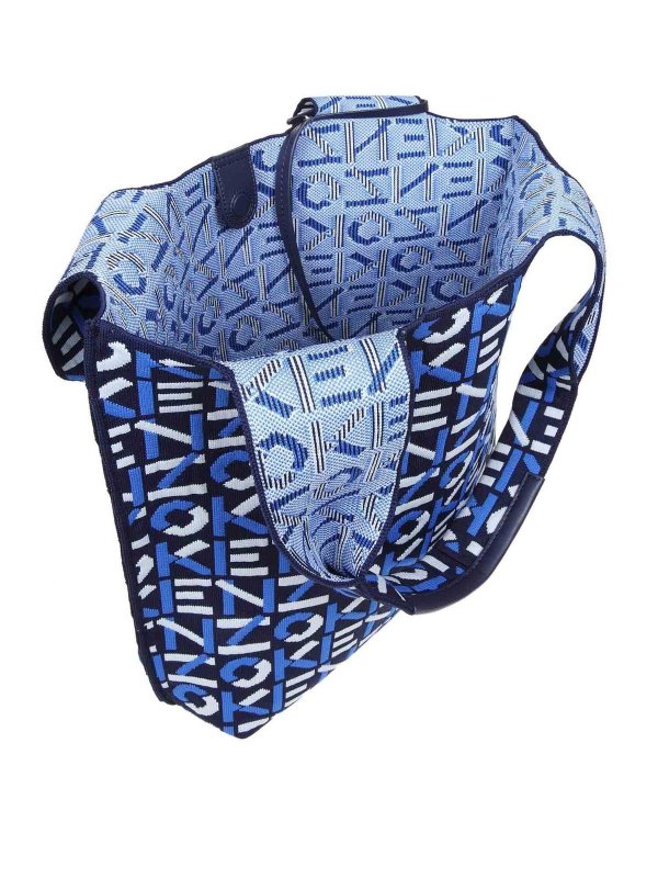 Monogram bag in blue shop online: KENZO