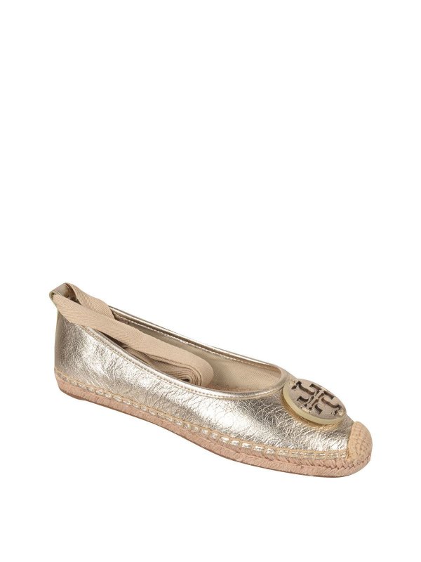 TORY BURCH: espadrilles online - Minnie espadrilles in Spark Gold color