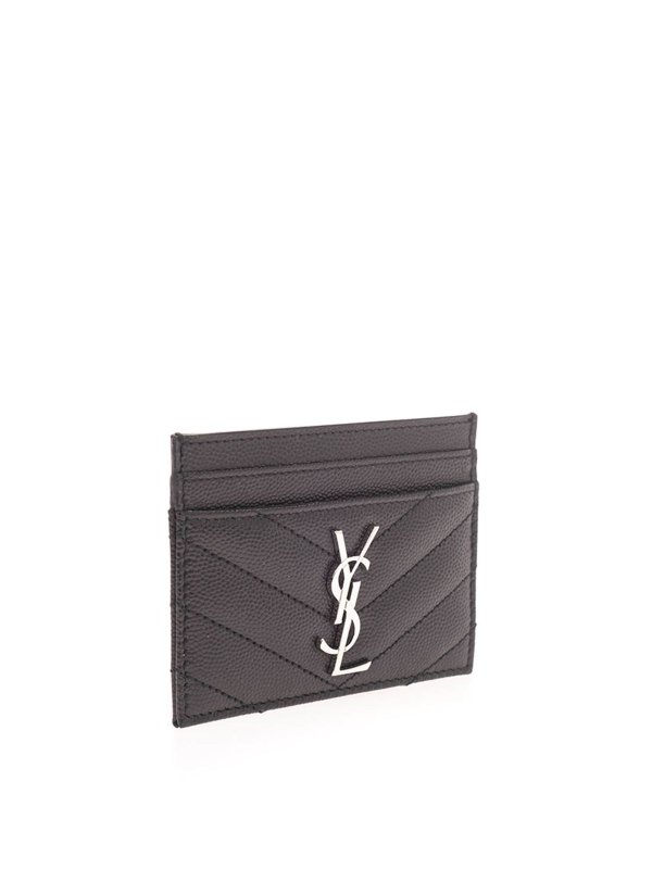 SAINT LAURENT: wallets & purses online - Matelassé card holder in black