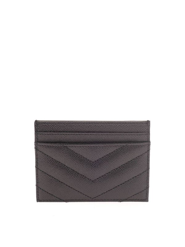 iKRIX SAINT LAURENT: wallets & purses - Matelassé card holder in black