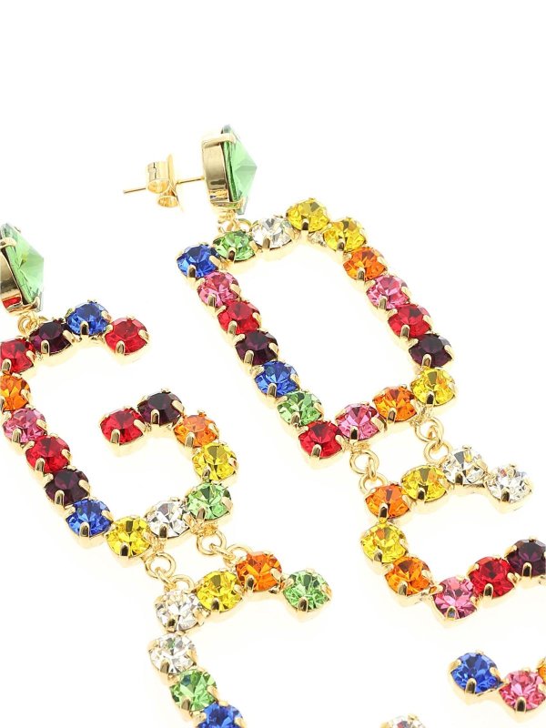 iKRIX GCDS: Orecchini - Orecchini con strass multicolor