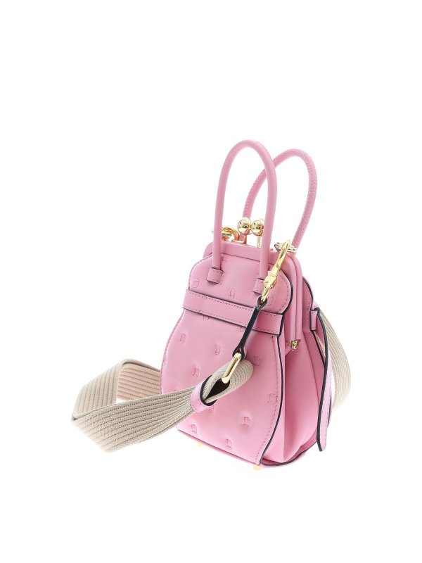MOSCHINO: cross body bags online - Inside Out Quilting handbag in pink