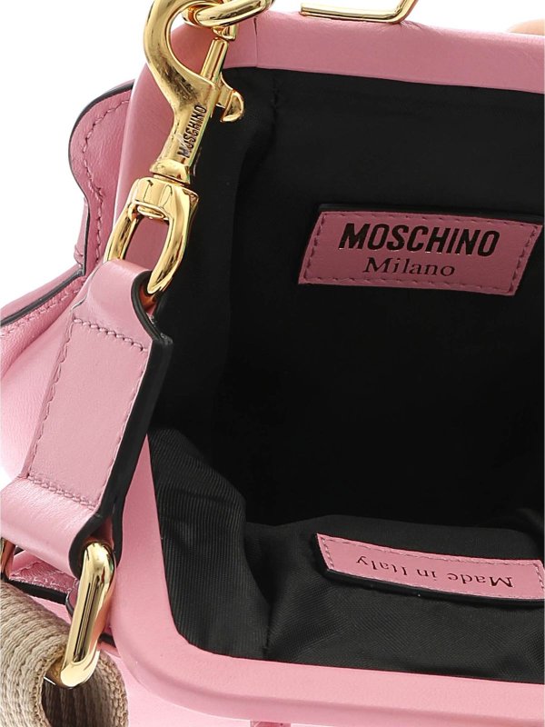 Inside Out Quilting handbag in pink shop online: MOSCHINO