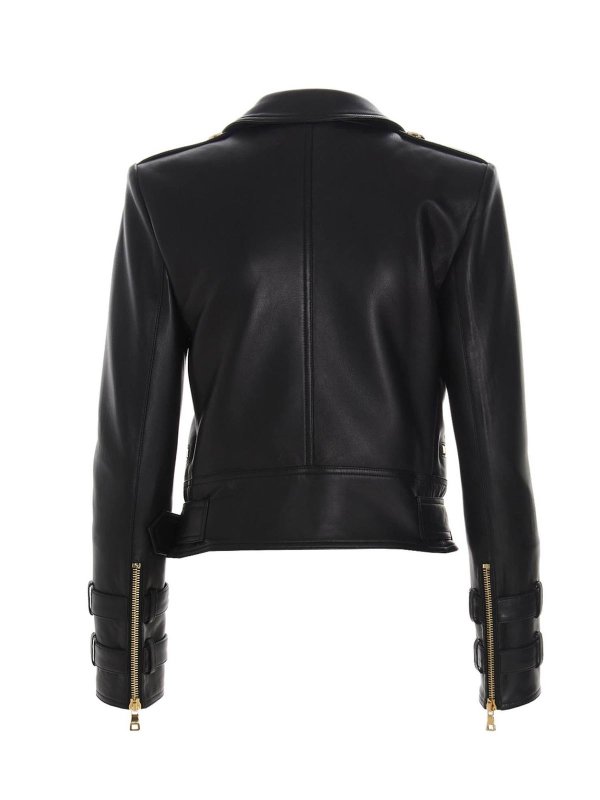 Balmain: Lederjacken online - Lederjacke - Schwarz