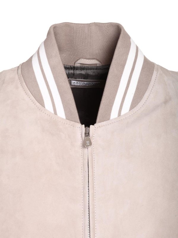 BRUNELLO CUCINELLI: レザージャケット online - レザージャケット - クリーム