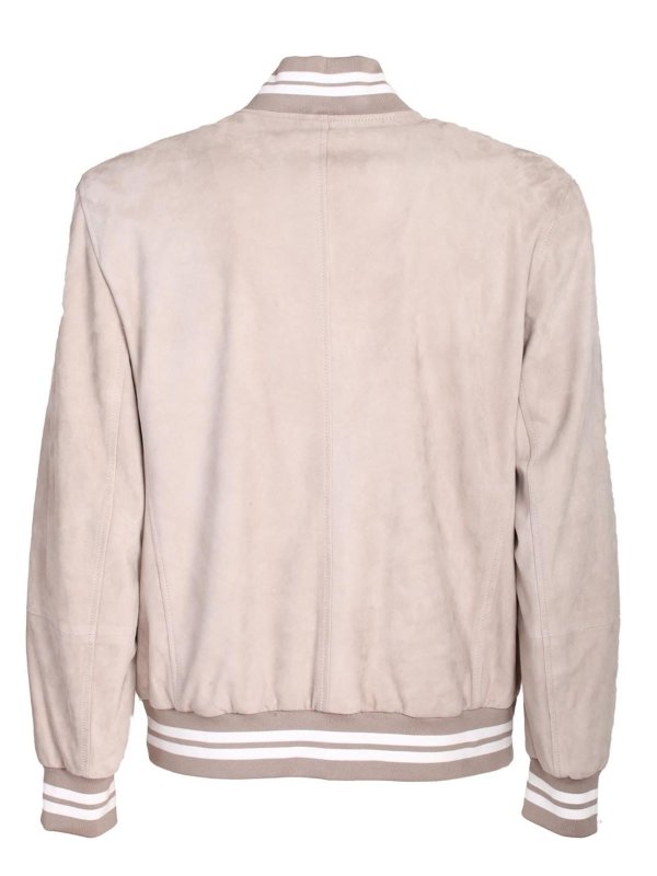 iKRIX BRUNELLO CUCINELLI: レザージャケット - レザージャケット - クリーム