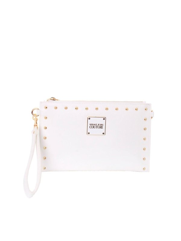 Versace Jeans Couture: Clutches - Clutch - Weiß