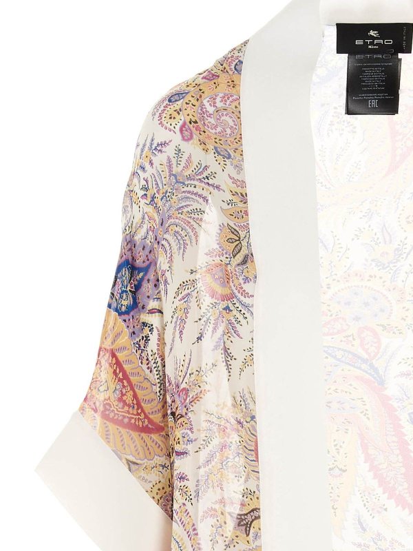 iKRIX ETRO: cardigan - Caftano multicolor con frange