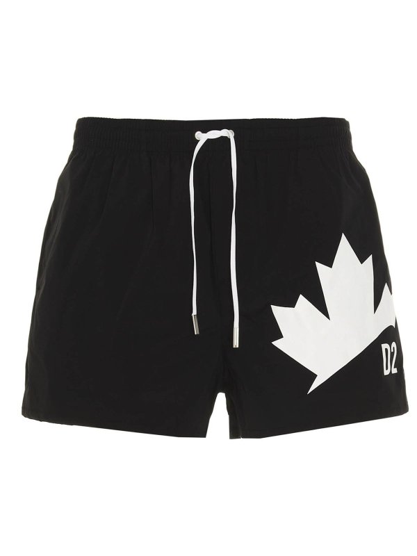 DSQUARED2: Shorts de bain - Short De Bain - Noir