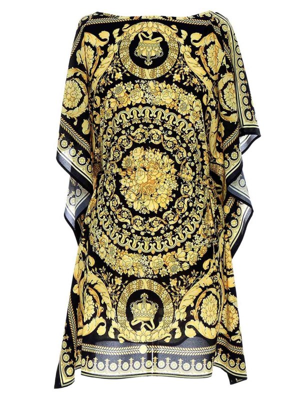 بلوز Versace - Barocco caftan dress in black and gold - ABD08012A232994A7900