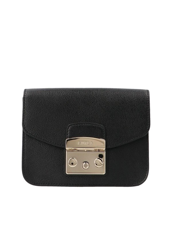 FURLA: borse a tracolla - Borsa Metropolis a tracolla nera