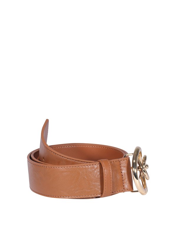 Pinko Lovelink leather belt - Brown - Women|1H20VFY72XL58 display picture 3