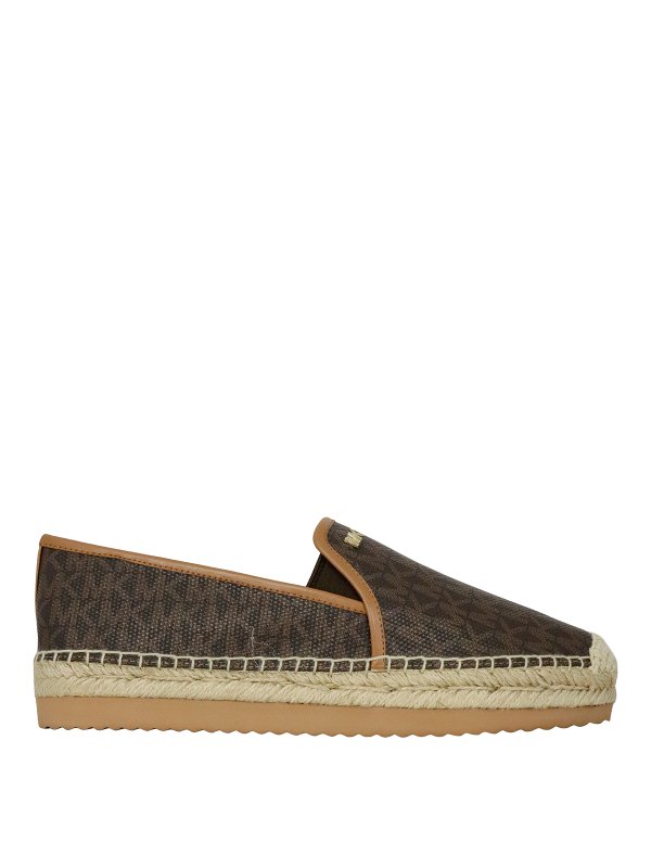 MICHAEL KORS: espadrilles - Logoed leather espadrilles
