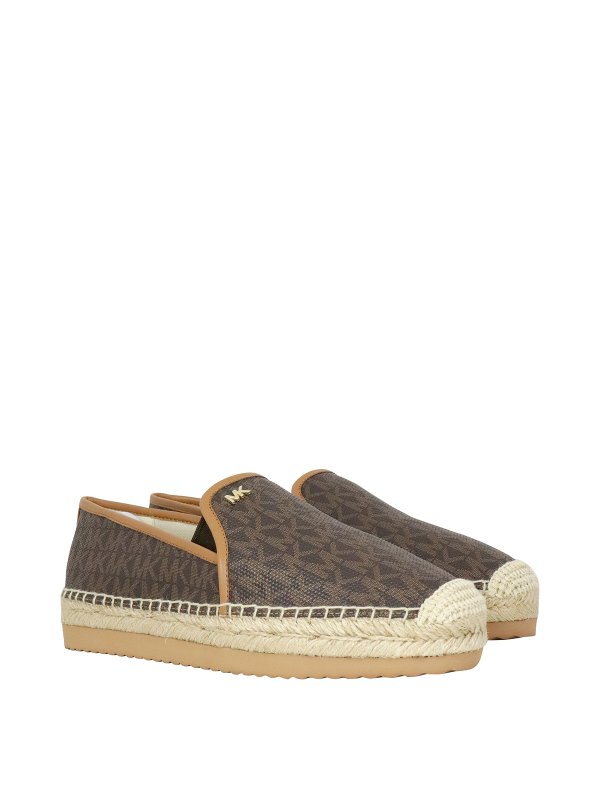 MICHAEL KORS: espadrilles online - Logoed leather espadrilles