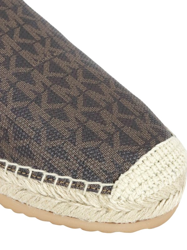 Logoed leather espadrilles shop online: MICHAEL KORS