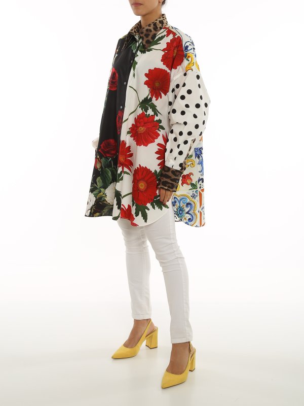 DOLCE & GABBANA: shirts online - Patchwork print shirt