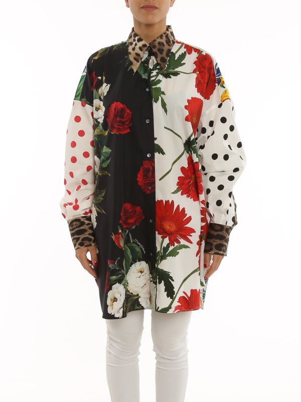 iKRIX DOLCE & GABBANA: shirts - Patchwork print shirt