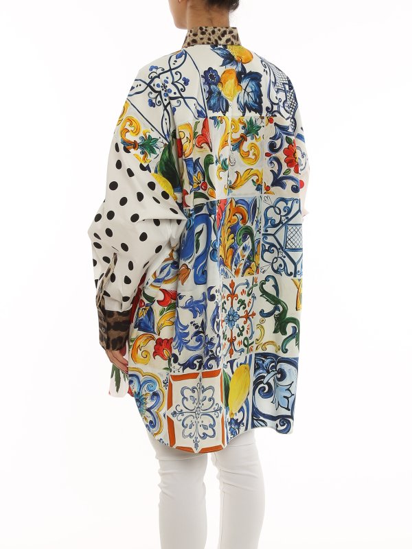 Patchwork print shirt shop online: DOLCE & GABBANA