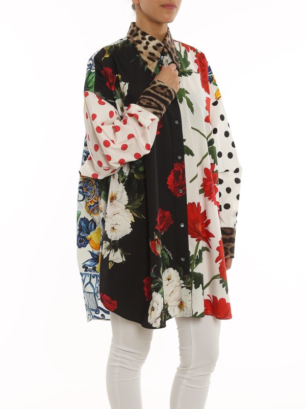DOLCE & GABBANA buy online Patchwork print shirt