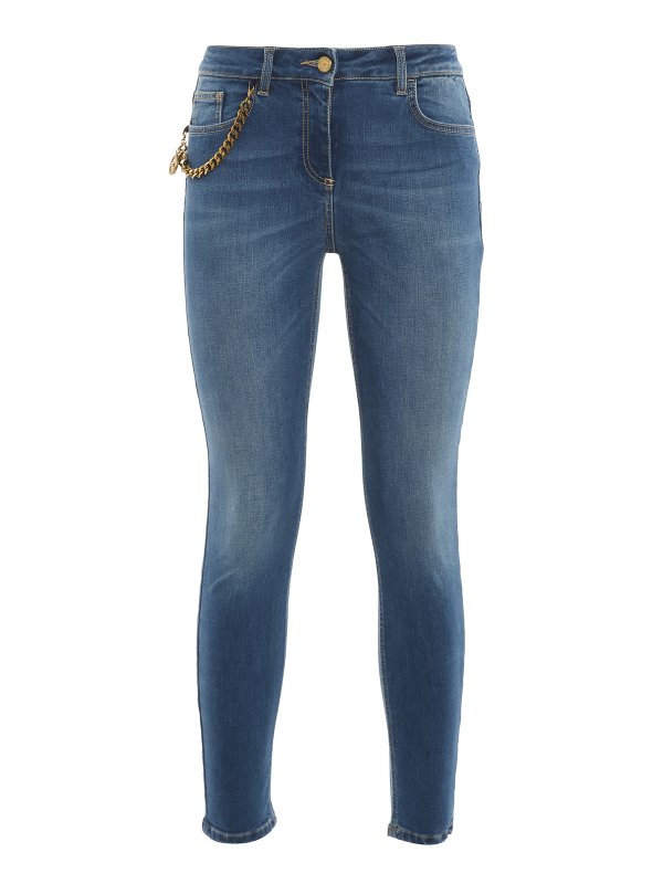 ELISABETTA FRANCHI: jeans skinny - Jeans skinny con catena