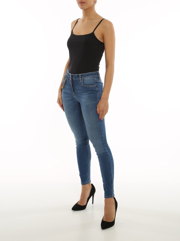ELISABETTA FRANCHI: jeans skinny online - Jeans skinny con catena