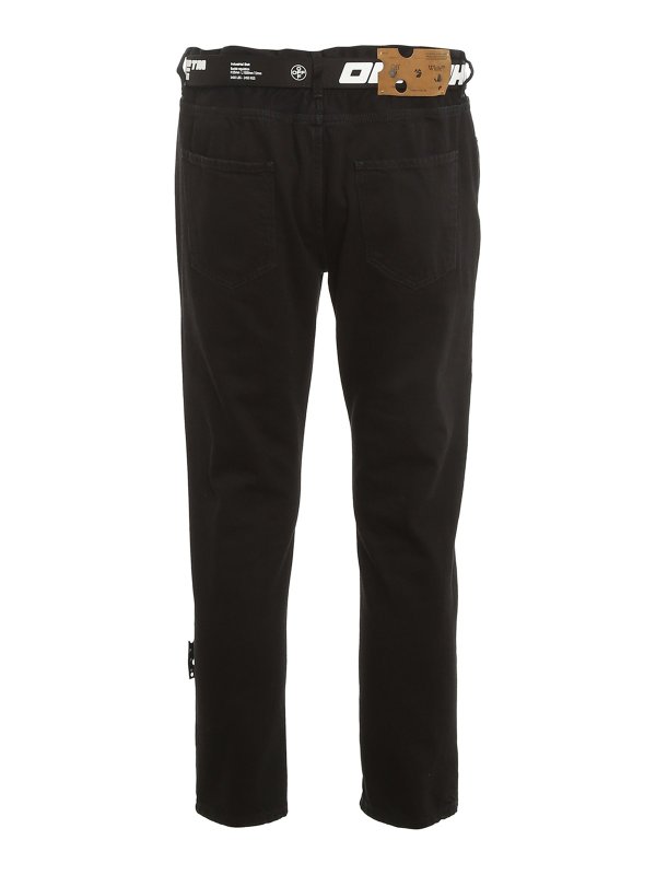 OFF-WHITE: Jeans Rectos online - Vaqueros Rectos - Negro