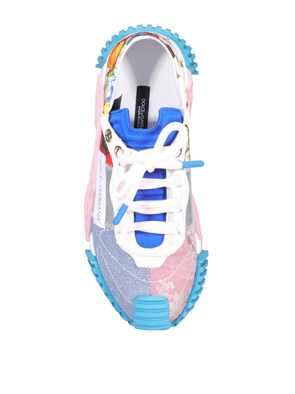 Patchwork trainers shop online: DOLCE & GABBANA