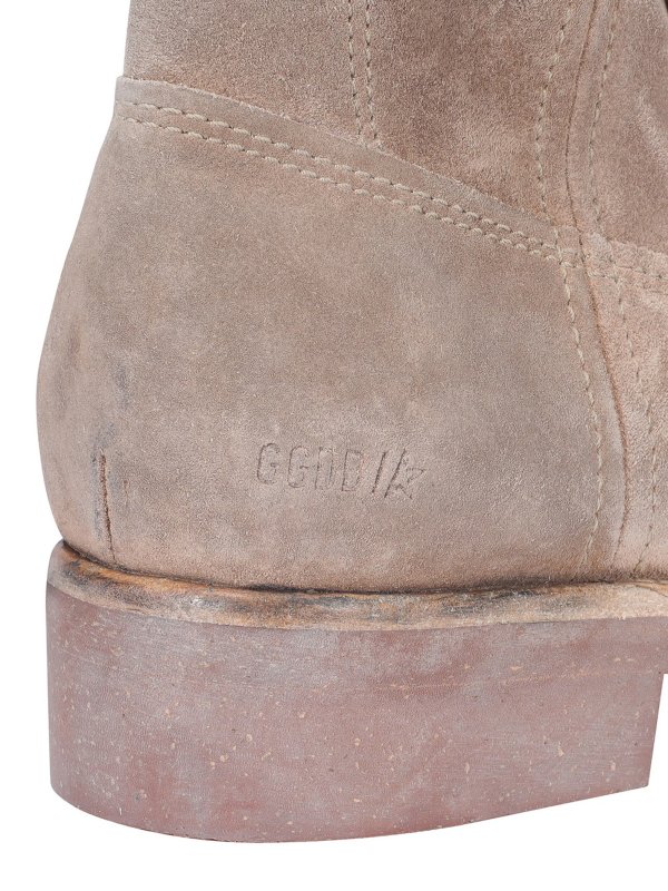 Suede biker boots shop online: GOLDEN GOOSE