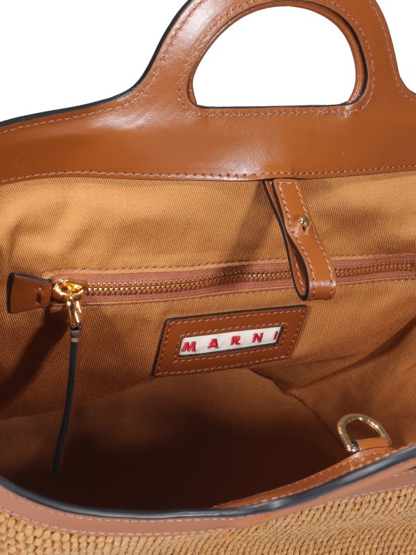 Marni buy online Borsa Tropicalia piccola in raffia e pelle