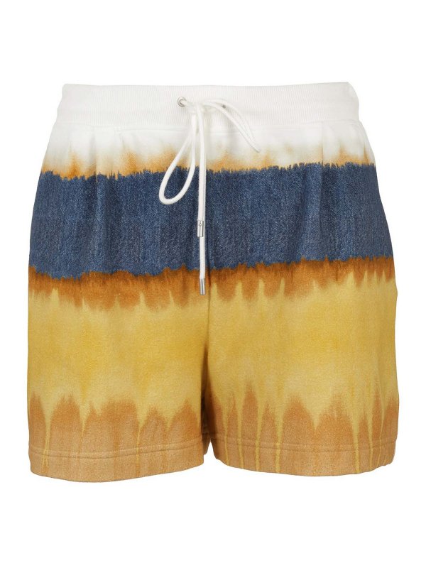 ALBERTA FERRETTI: pantaloni shorts - Shorts in cotone tricolore