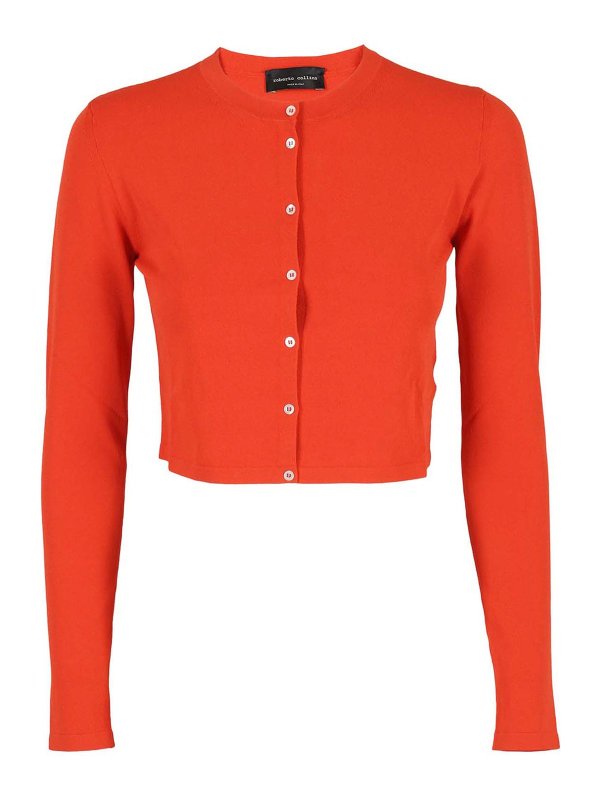 ROBERTO COLLINA: cardigan - Cardigan crop