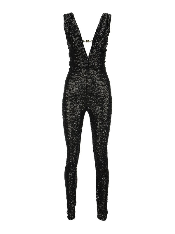 ELISABETTA FRANCHI: ジャンプスーツ - ジャンプスーツ - 黒