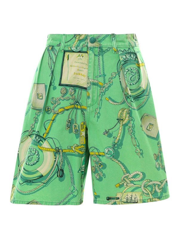 ETRO: Trousers Shorts - Patterned Bermuda shorts