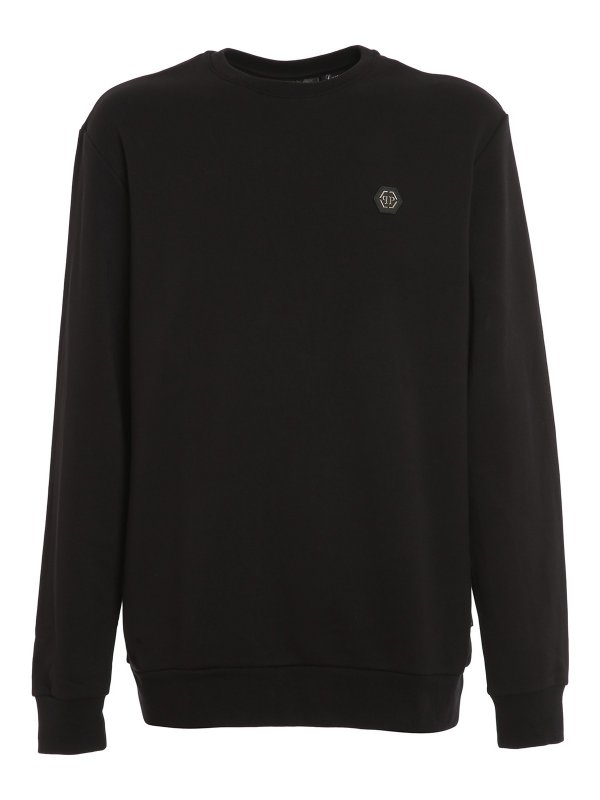PHILIPP PLEIN: Sweatshirts & Sweaters - Logo plaque sweatshirt