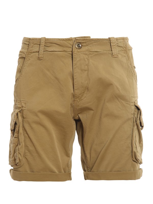 ALPHA INDUSTRIES: Trousers Shorts - Cotton bermuda shorts