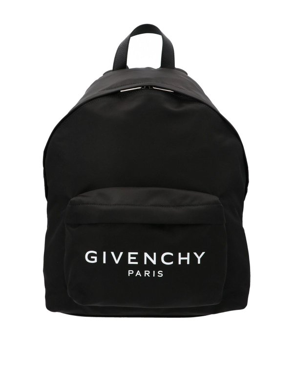 GIVENCHY: backpacks - Logo print backpack in black