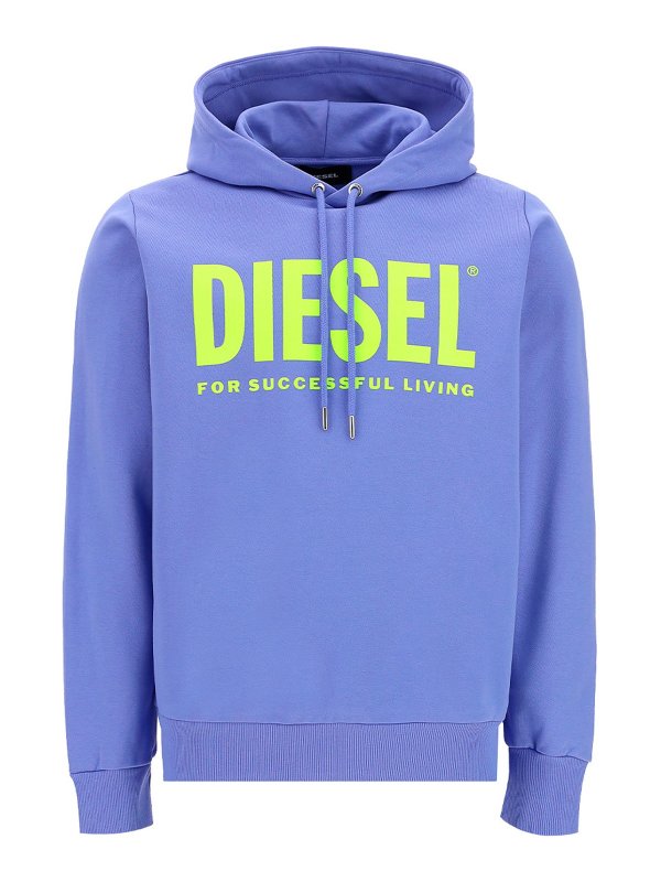 Sweatshirts Sweaters Diesel Neon logo cotton hoodie 00SAQJ0BAWT64F