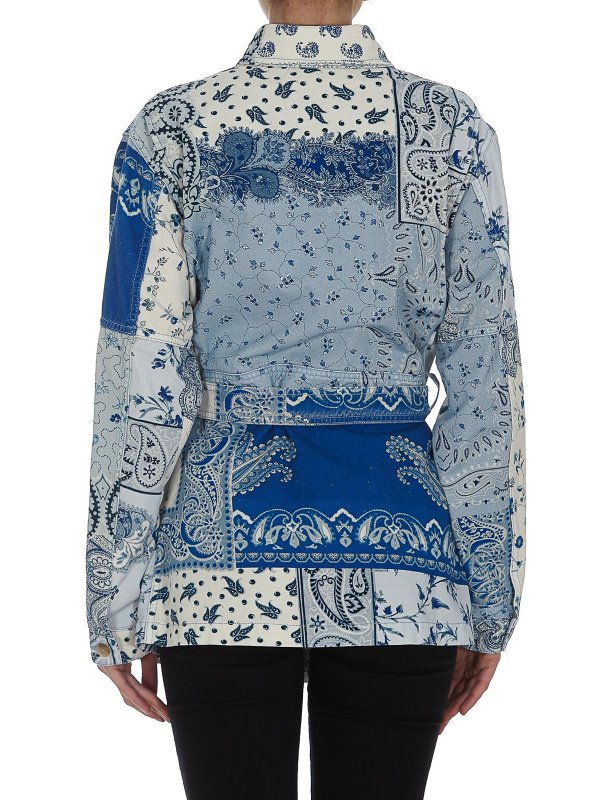 Patchwork effect denim jacket shop online: ETRO