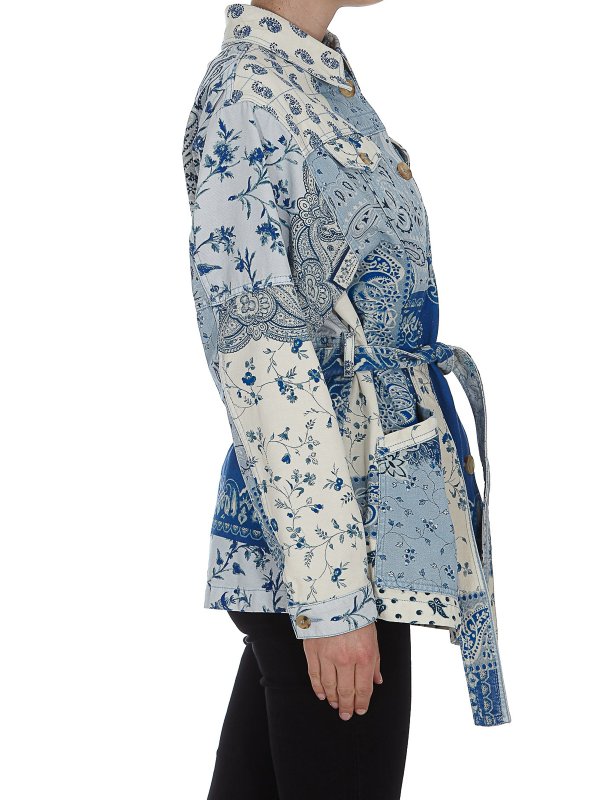 ETRO buy online Patchwork effect denim jacket