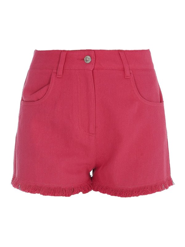 m.s.g.m.: Trousers Shorts - Cotton-linen blend shorts
