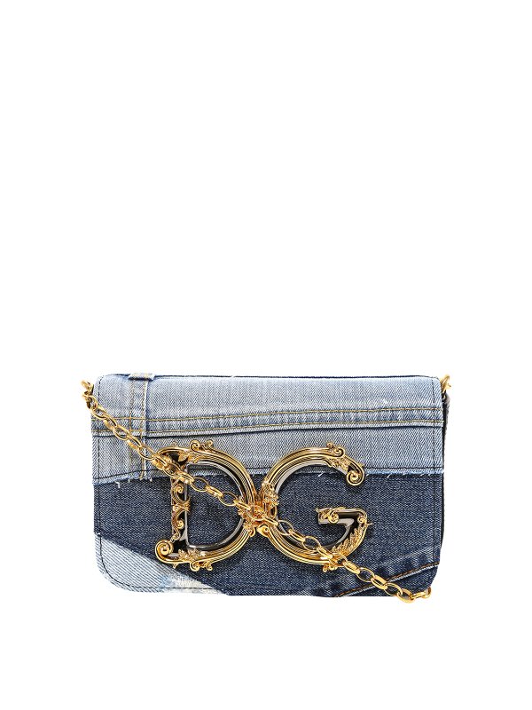 DOLCE & GABBANA: cross body bags - Patchwork denim bag